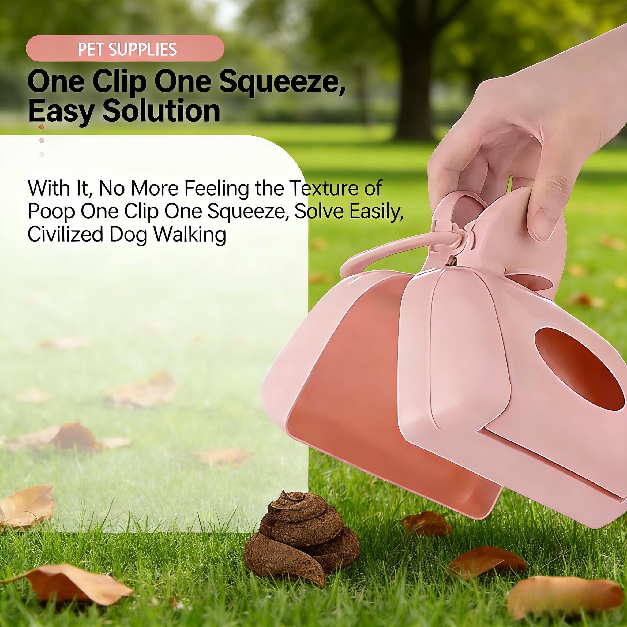 pet stuff Portable Poop Scooper Poop Cleaning Essential Pet Waste Cleaning Tool Dog Waste Cat Waste Poop Grabber Poop Scooper Compact Portable Gadget Dog Walking Outdoor
