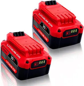 Upgrade 2-Pack 6.0Ah  Replacement for Craftsman 20V  Compatible with Craftsman CMCB205 CMCB204 CMCB206 CMCB202 CMCB201 20V Cordless Power Tools