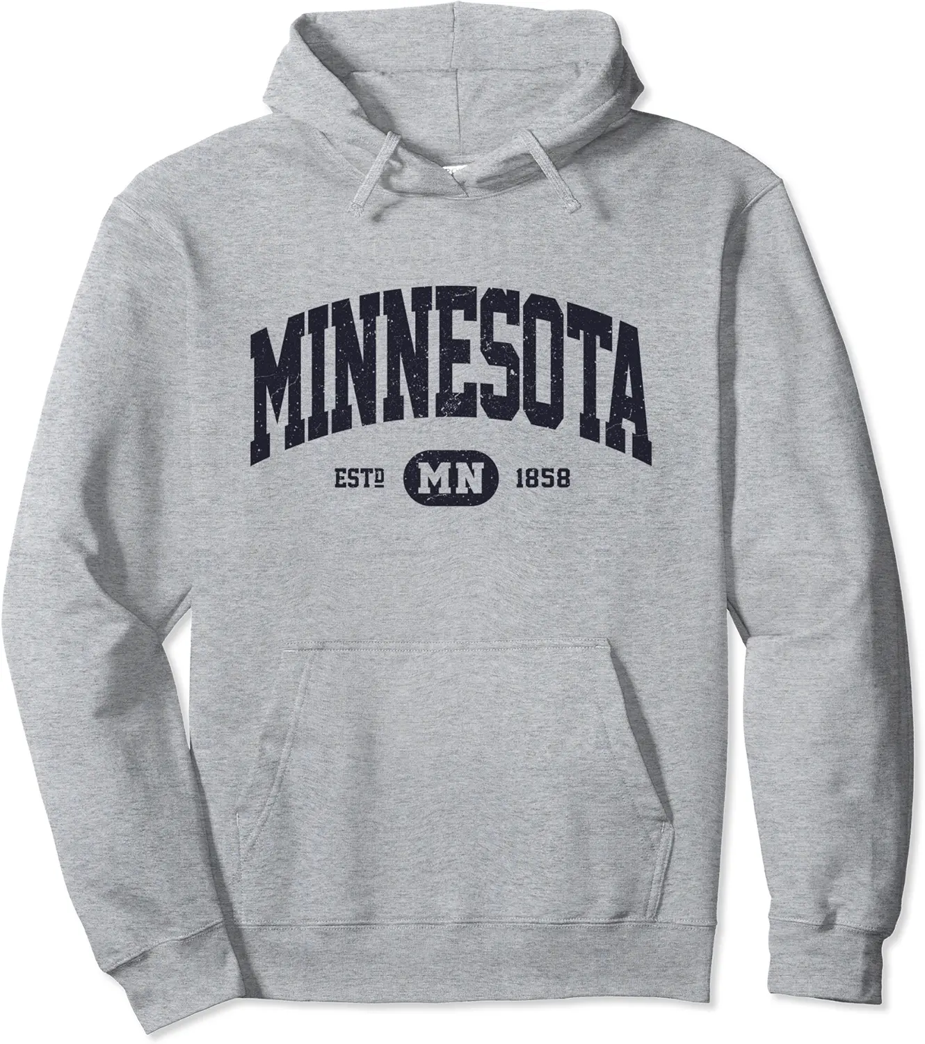 Navy Retro Vintage Minnesota Pullover Hoodie - Rubencordov Shop 64B0BG9F8DR4
