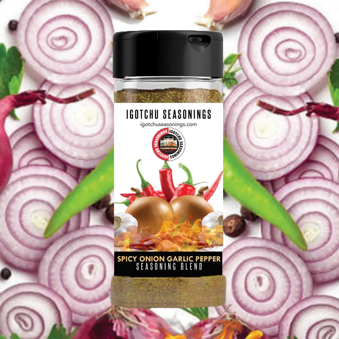 Onion Garlic Pepper, Igotchu Seasonings— Flavorful Spice Blend