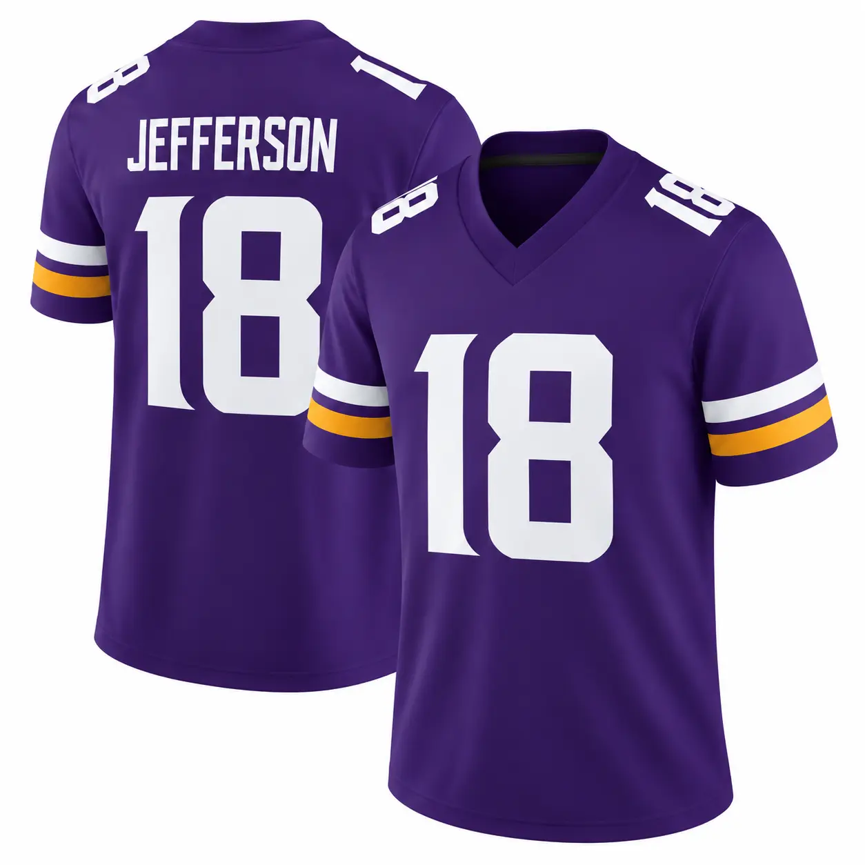 Jefferson 18 Football Jersey, Retro Game Day Inspired Athletic Shirt, Classic Number Print Sports Fan Apparel, Comfortable Unisex Casual Wear, Football Sunday Outfit and Gift for Him