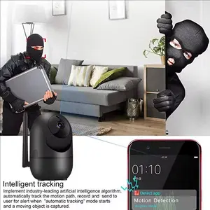 Wifi IP Camera Smart Home Auto Tracking 1620P Full Night Vision Network Wireless CCTV Video Baby Security Camera with AI Motion Detection Intelligent Tracking