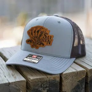 Say When Bullrider Richardson Hat, Funny Hat For Rodeo Fans, For Him, Idea Gifts, Trendy Hat, Leather Patch Richardson 112 Hat