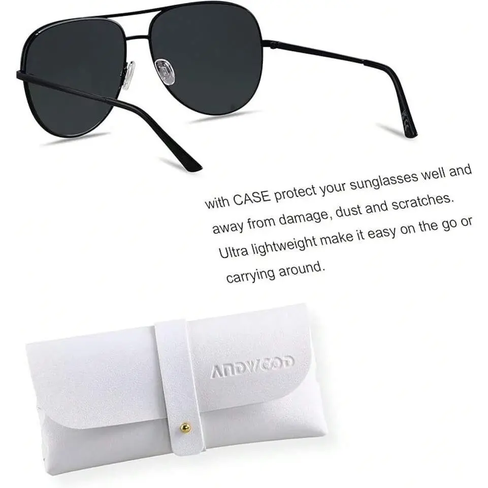Oversized Aviator For Women Men Big Large UV Protection  display picture 1