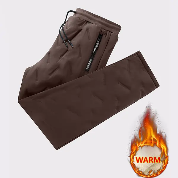 Therma-Fit Men's Classic Solid Plain Thermal Snowpants, Regular Fit, Elastic Waistband with Drawstring, Pockets, Machine Washable, All Seasons, Ideal for Extreme Cold Workout & Layering, Black, Gray, Army Green, XL