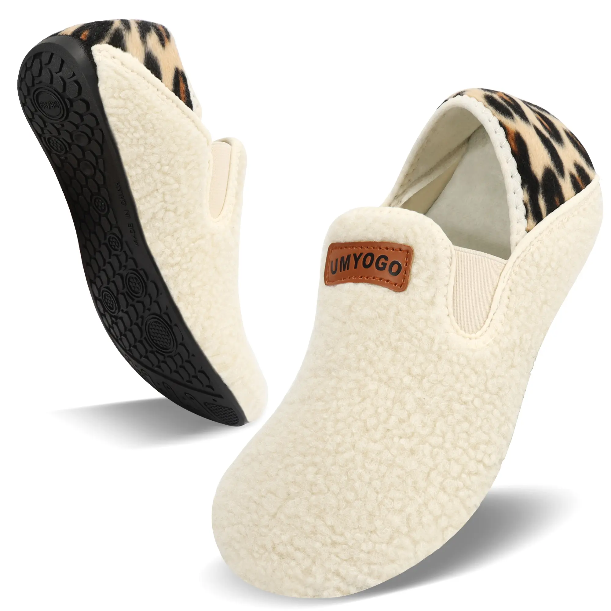 Women's Soft Sole Slipper Socks with Grippers Thick Warm Cozy Sherpa Lined Home Socks Set Cable Knitted Non-slip Fluffy Winter House Bedroom Slippers for Indoor Outdoor Use