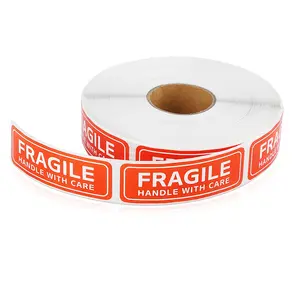 120pcs Fragile Stickers, the Goods Please Handle with Care Warning Labels, DIY Supplies, Ca Prop 65 Compliant, No Ca Prop 65 Re
