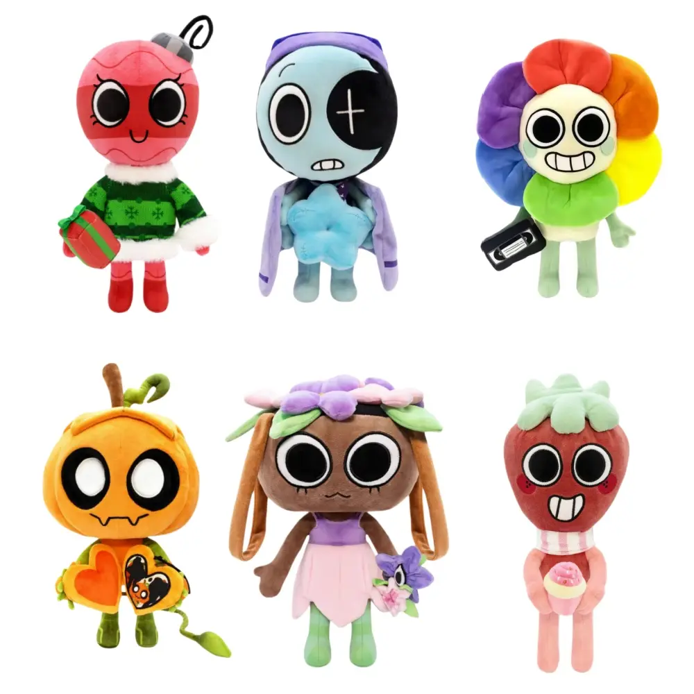 Dandys World Cute Game Character Plush Toy, Soft Stuffed Animal, Collectible Gift for Kids Fans' Birthdays, Home Decor