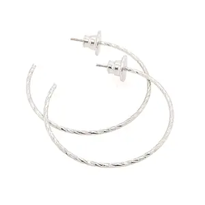 Samba Hoops Silver 1.5 Inches with Two Clips for Versatile Use