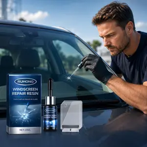 Cartenance Cracks Gone Glass Repair Fluid Automotive Windscreen Tool for Fixing Chips Windshield Crack Repair Kit Repairing Small Scratches Advanced Main DIY Quick Fix Tool