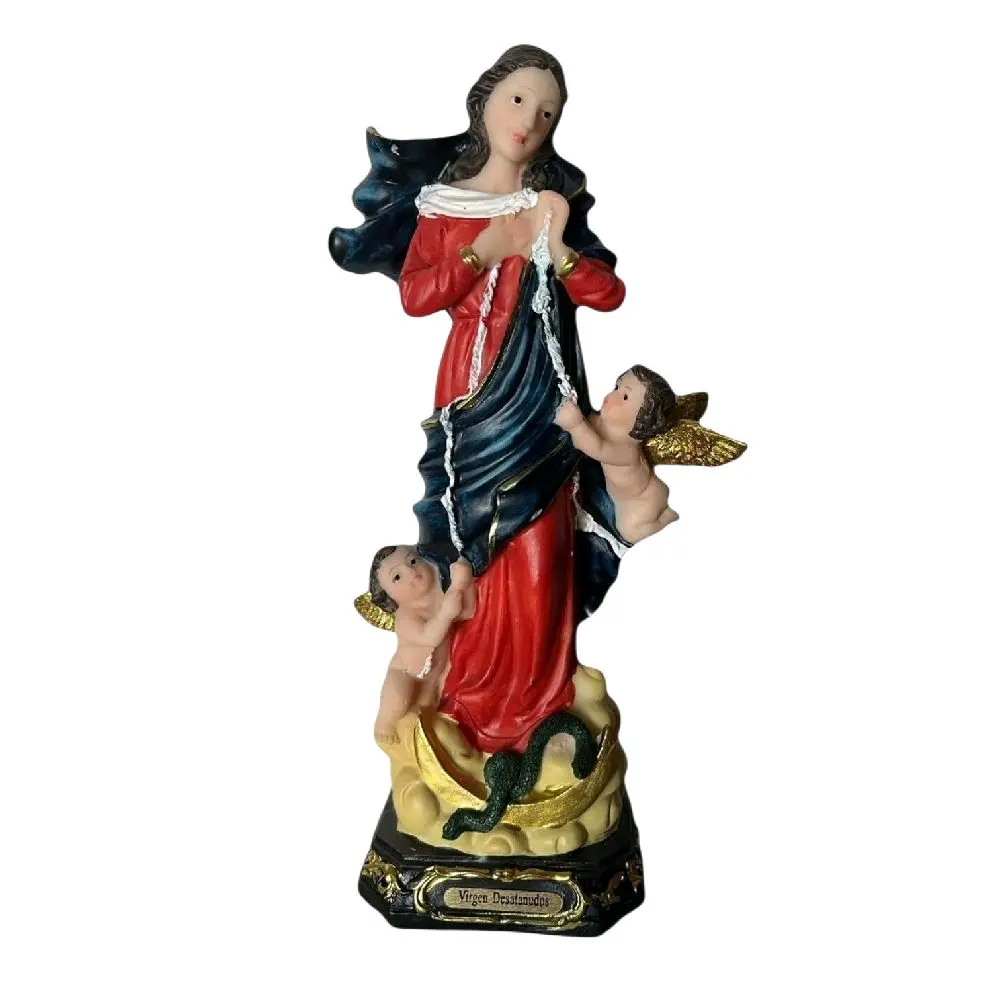 Virgen Desatanudos 9"-13" Inches Tall 13042 Estatua Virgin Mary, Untier of Knots Mother Mary Brand New Statue religious Decor Pope Francis Elegant Design Ornaments - Mg