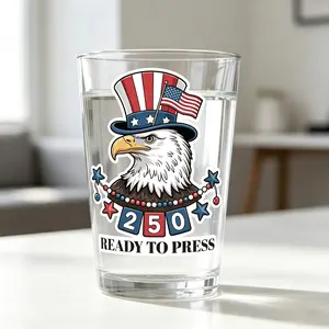 Set of 5 U.S. 250th Anniversary commemorative wall stickers (1776–2026), White Eagle American flag patriotic self-adhesive vinyl wall decor that is removable; suitable for living rooms, windows, garages, fences, and Independence Day indoor/outdoor home de