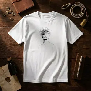 Internal Noise Graphic Tee | Brutalist Streetwear, Minimal Line Art T-Shirt