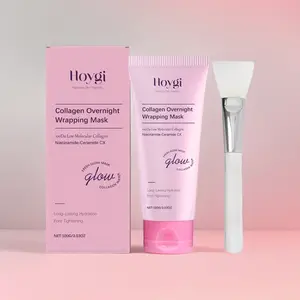 Hoygi Collagen Peel-Off Mask with Brush, Gentle Nourishing Hydrating Moisturizing Smooth Skin, Shrinks Pores, No Residue Cleanse