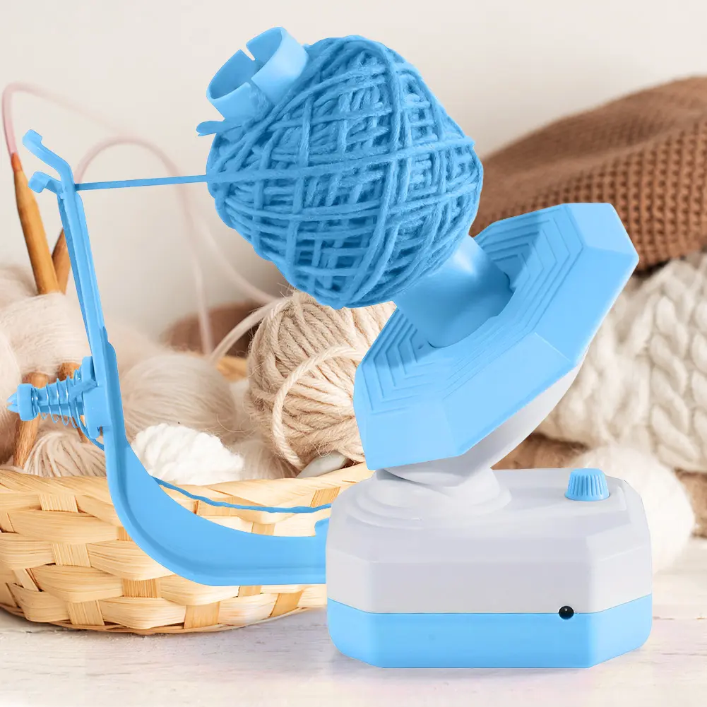 Compact USB-Powered Automatic Electric Yarn Winder - Non-Slip Base, Plug-In Cake Dispenser Spooler for Knitting Enthusiasts