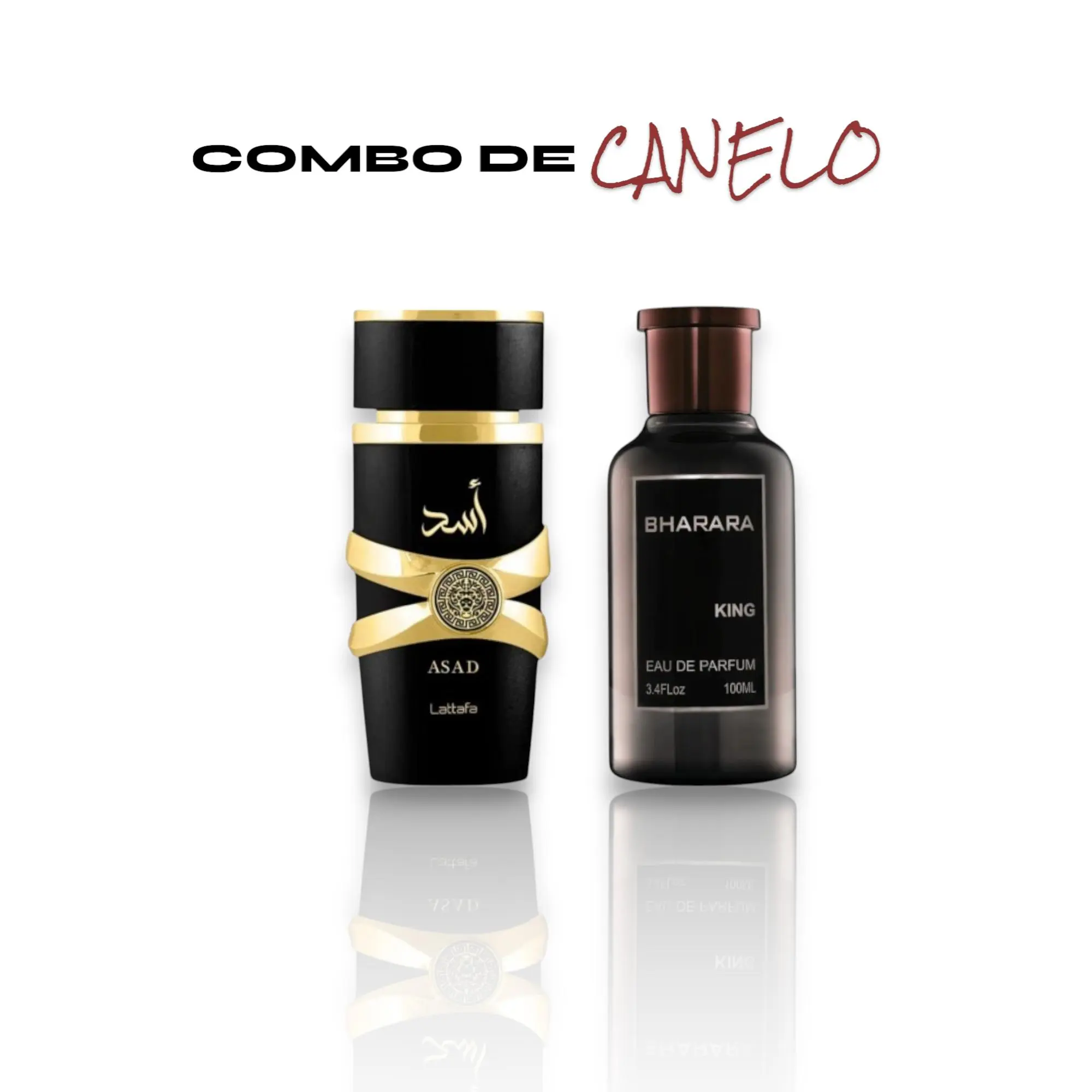 Canelo's Bundle | Lattafa Asad + Bharara King | Men's Fragrance | 100 ML 3.4 OZ | Eau De Parfum | Citrus - Fruity & Vanilla