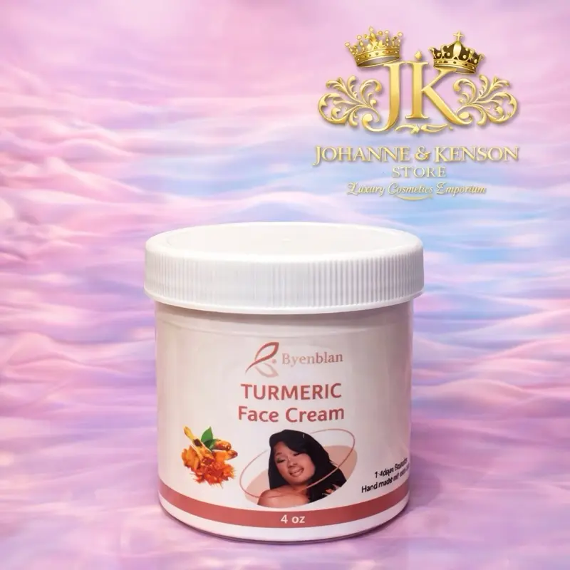 Byenblan Turmeric Face Cream   for Soft Radiant Skin - Turmeric Infused Body Cream for Glowing Look Brightening Firming Soothing