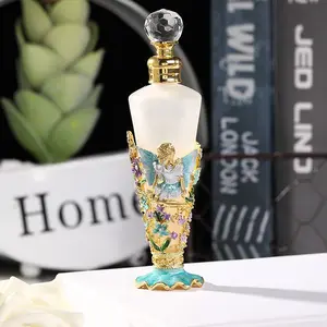 Tonfly Enamel Angel Perfume Bottle, Angel Dropper Perfume Vial, 25ML Empty Refillable Bottle, Ideal for Fragrance Storage
