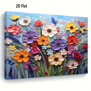 Art Floral Canvas Wall Art Prints, Pine Wood Frame Ink Painting, Portrait Landscape Theme, Living Room, Bedroom, Office Decoration Indoor Wrapped Canvas Frame, Office Artwork | Art Design | Quality Wall Hanging, Framed Canvas Wall Art Ornaments Artistic