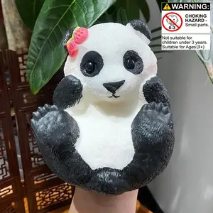 2 Pack Panda Squeeze Toys, Bounceable Stress Relief Decorations, Fun Office and Home Toy, Perfect Gift for Parties and Holidays