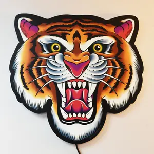 Large (17") Tiger Lighted Tattoo Tacker by Artist Bryce Bowerman