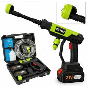 SEEVOLX 21V Cordless Pressure Washer | Portable Power Cleaner for Car & Garden