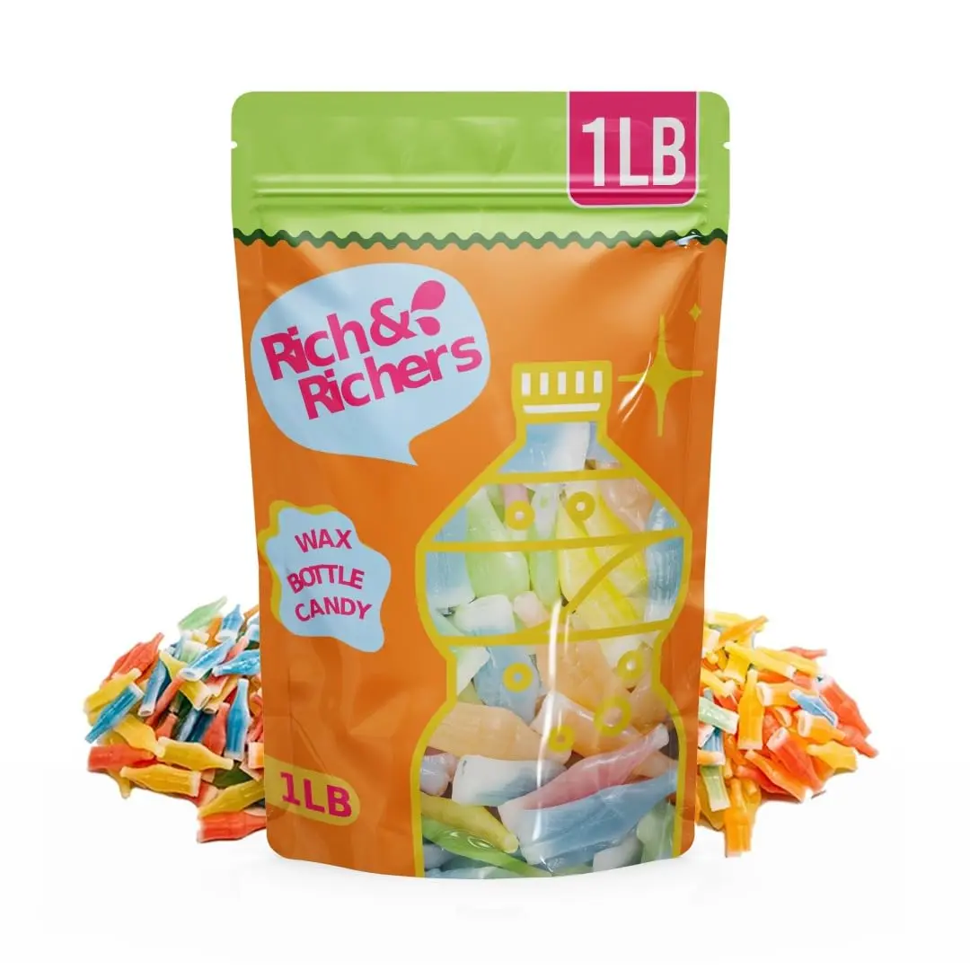 HOT!!! Nik-L-Nips Vintage Wax Bottle Candy Drinks – Old School Halloween Candy, 80s & 90s Nostalgic Treats, Party Favor Bag, Sweet and Sour Mix, Mini Drinks, 8 Oz Pack