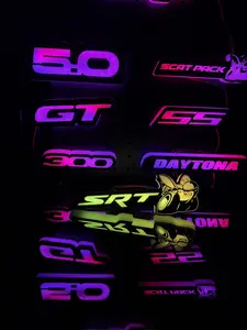 Habibis Carbon RGB SRT bee, Mustang pony and Mustang GT 5.0 Light up emblem lights fits your challanger, scatpack charger, mustang GT S500 car accessoriesdecals