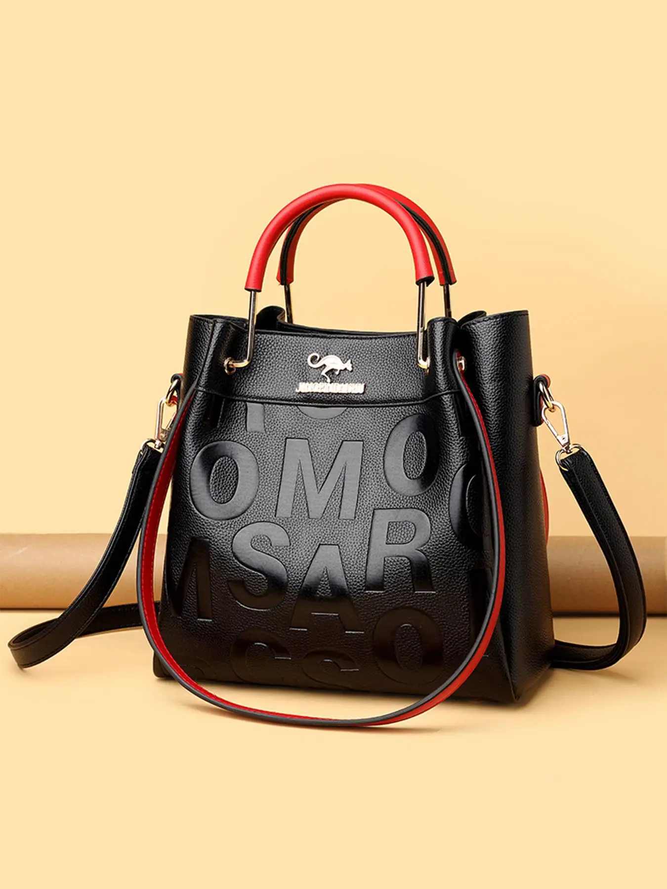 Fashion Letter Pattern Crossbody Bag, Casual PU Leather Shoulder Bag for Women, Trendy Versatile High-quality Daily Commuting Bag, Girl Fashionable Ba