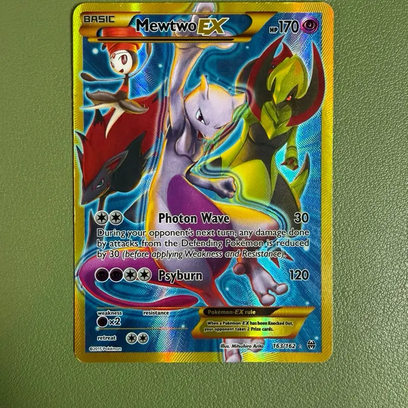Mewtwo Ex 163/162 - Secret Full Art - XY BREAKthrough- Condition As Seen