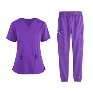Nurse Doctor Split Set Double Pocket Upper Children's Pet Hospital Washing Handwashing Clothes