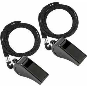 2 Sports Whistles with Lanyard, Loud Crisp Sound Whistle Ideal for Coaches, Referees, Officials,Outdoor Enthusiasts, and Family Emergencies.