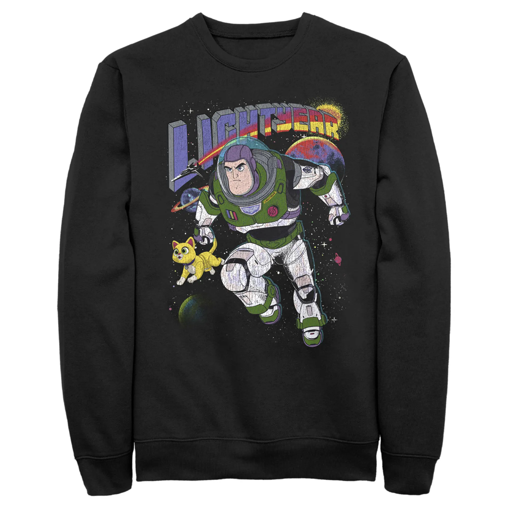 Men's Lightyear Retro Distressed Buzz and Sox Sweatshirt