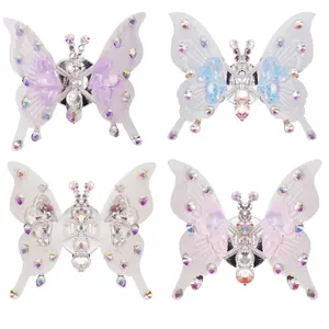 4Pcs Flying Butterfly Car Accessories & Room Decor – Moving Pink & Purple Butterfly Wall Stickers, Aesthetic Car Charms for Girls, Cute Bedroom Decor, Rearview Mirror Hanging Ornaments, Y2K Accessories & Cute Home Decorations