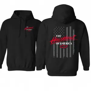 The Heartbeat of America Hoodie – Unisex Pullover Sweatshirt with Classic Chevy Flag Graphic, Patriotic Car Lover Hoodie, Casual Cotton Blend Long Sleeve Pullover for Truck Enthusiasts, Streetwear Style for Men & Women