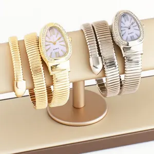Women's Fashion High-Quality Alloy Diamond Watch Case, Gold plated watch, Celebrity Style Luxury Quartz Bracelet Watch, Elegant Ladies Wristwatch