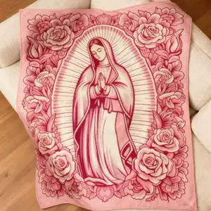 Virgin Mary Soft Cozy Throw Blanket Christmas Nativity with Angel Warm Sofa Bed Blanket Adult,Teen Throw