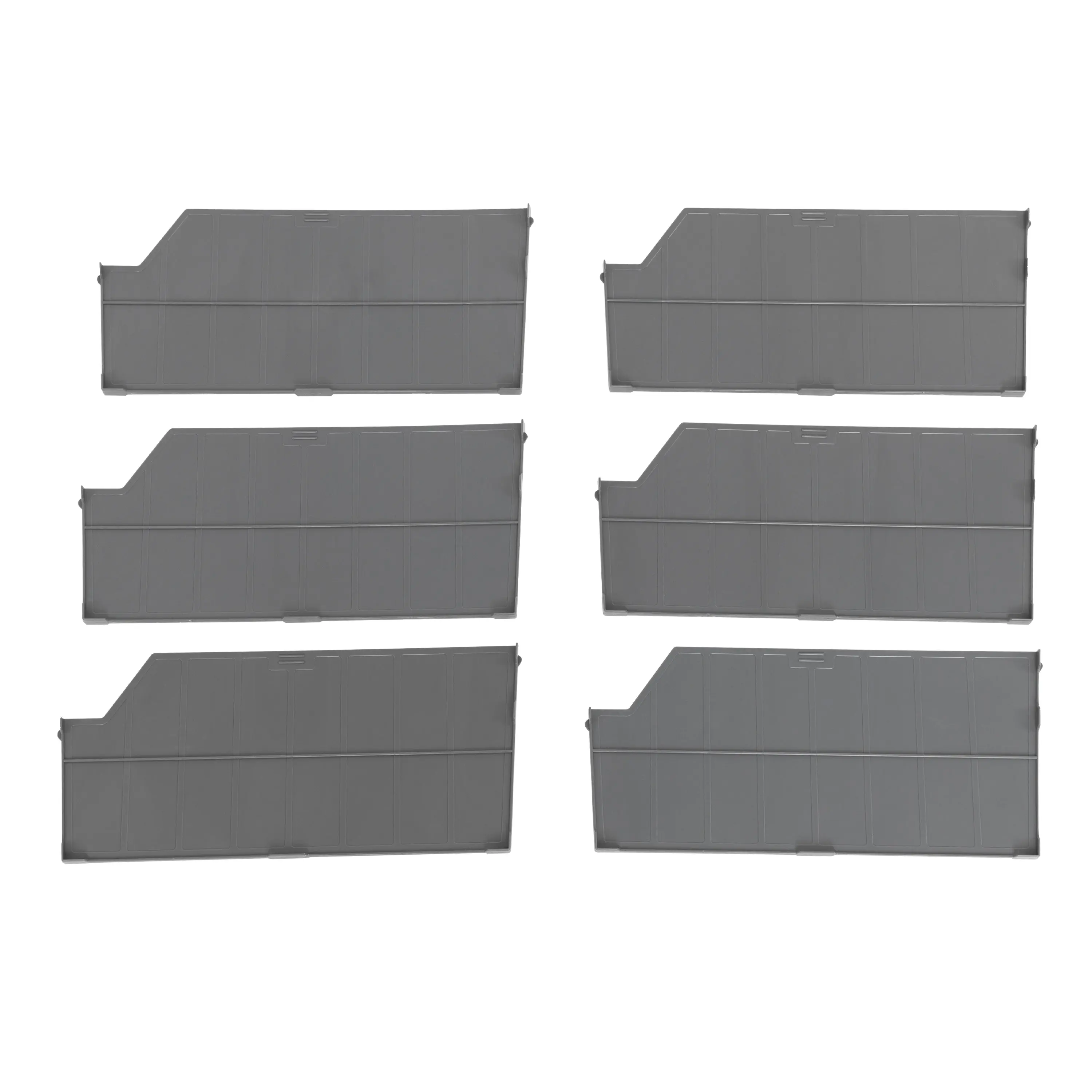 Gray Bin Rack Dividers for Commercial Bin Rack (6-Pack)