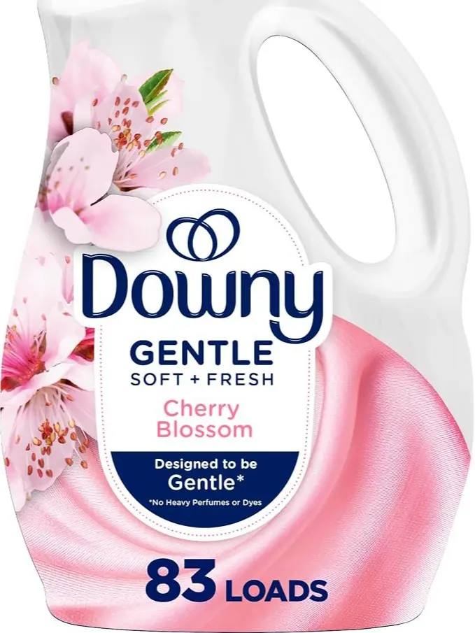 Downy Gentle Soft + Fresh Fabric Softener 56 Fl Oz (83 Loads) | Viral Cherry Blossom Scent & Irresistible Softness That Is Gentle on Skin