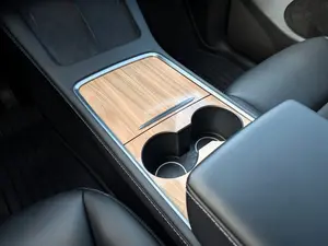 Tesla Model Y Center Console Wood Wrap Kit (2021–2025) | Precision Fit DIY