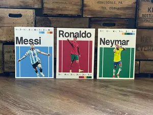 Best Soccer Signs, Gift, Messi, Ronaldo, Neymar, Haaland, Favorite Players, World Cup, Futbol, UNFRAMED Poster, POPULAR Super Stars