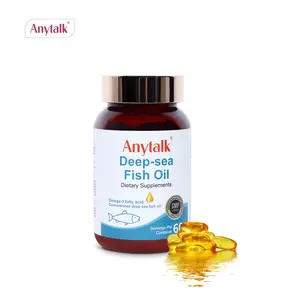 Anytalk-Deep-sea Fish  Oil Softgel 60 capsules Edible Supplement Fitness Dietary Healthcare Acid Vitamin