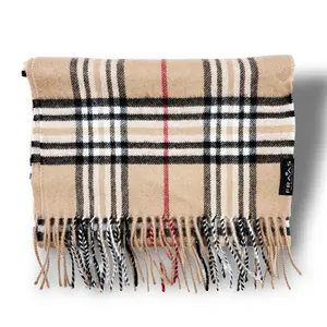 V. FRAAS Cashmere Plaid Scarf (30 × 180 cm) | Classic Warmth & Timeless Style