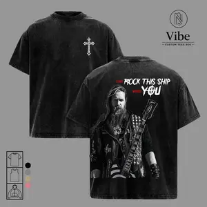 Zakk Wylde Rock Shirt – Heavy Metal Guitarist Graphic Tee, Oversized Vintage Washed Heavyweight Cotton T-Shirt, Biker Rock Streetwear Outfit Gift for Metal Fans