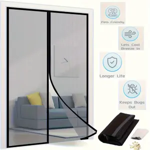 Magnetic Screen Door, Garage Screen Door - Self-sealing Breathable Curtain, Hands-free Mesh Partition Prevents Insect Entry, Easy-to-clean Nylon Mesh, Suitable for Various Room Styles - Ideal for Home, Balcony