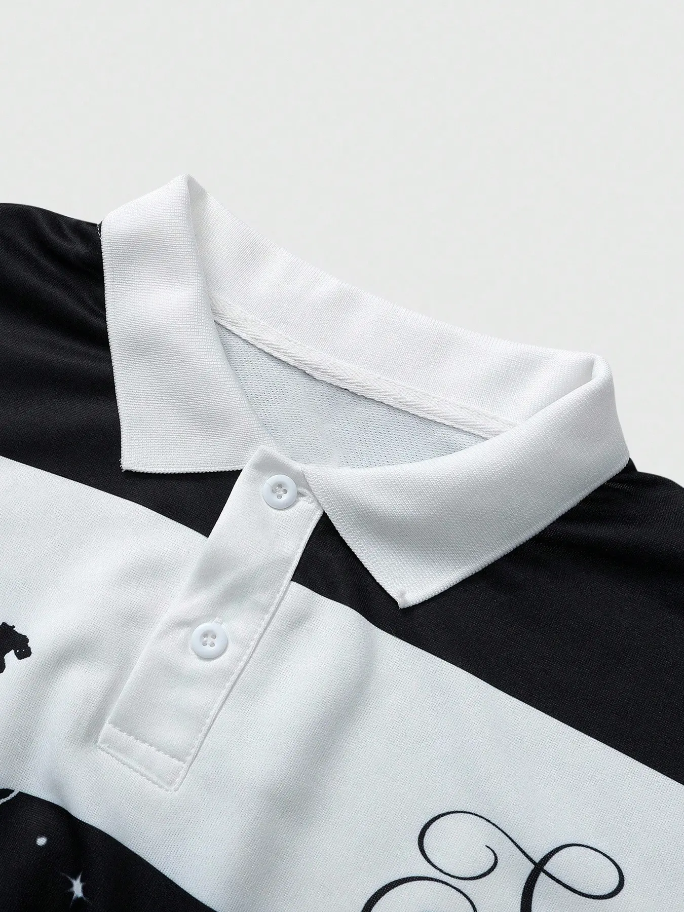Y2K Cyber Grunge Striped Rugby Fitted Shirt | Oversized Gothic 