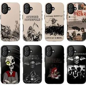 8 Styles A-Avenged S-Sevenfold Phonecase, A7X Skull Bat Logo Cover, Metal Band Graphic Case forr Iphone & Samsung Galaxy, Gift for fans, Trending 25 X