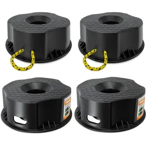 4 count RV Trailer Jack Block with Bag, Camper Stabilizer Blocks for Travel Trailer, Use for Any Tongue Jack, , Foot, 5th Wheels, Round or Square or Scissor Stabilizer