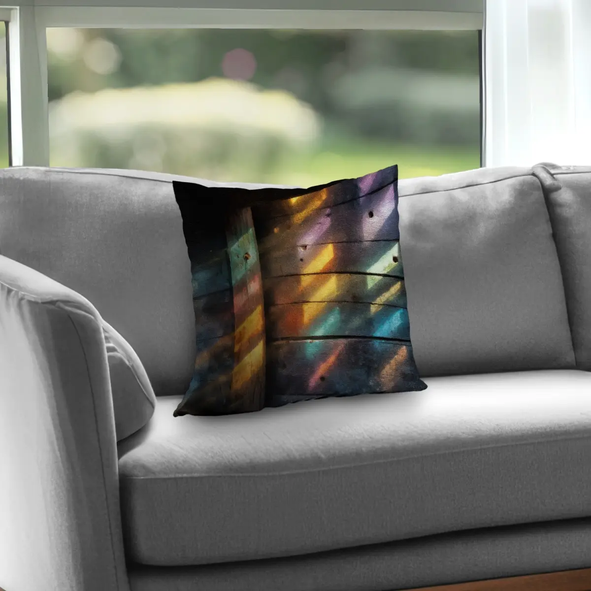 MWW C1PT1616U9UMH7 16x16in Soft Texture Rainbow Glint Brown Polyester Twill Throw Pillow - Home Decor, Room Decor, Pillow Insert, House Decor
