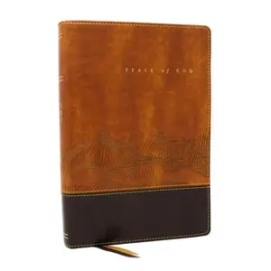 Peace of God Bible: Discover and Experience God's Shalom Throughout the Bible (Nkjv, Brown Leathersoft, Red Letter, Comfort Print) -- Jeremiah J. Johnston Phd - Bible